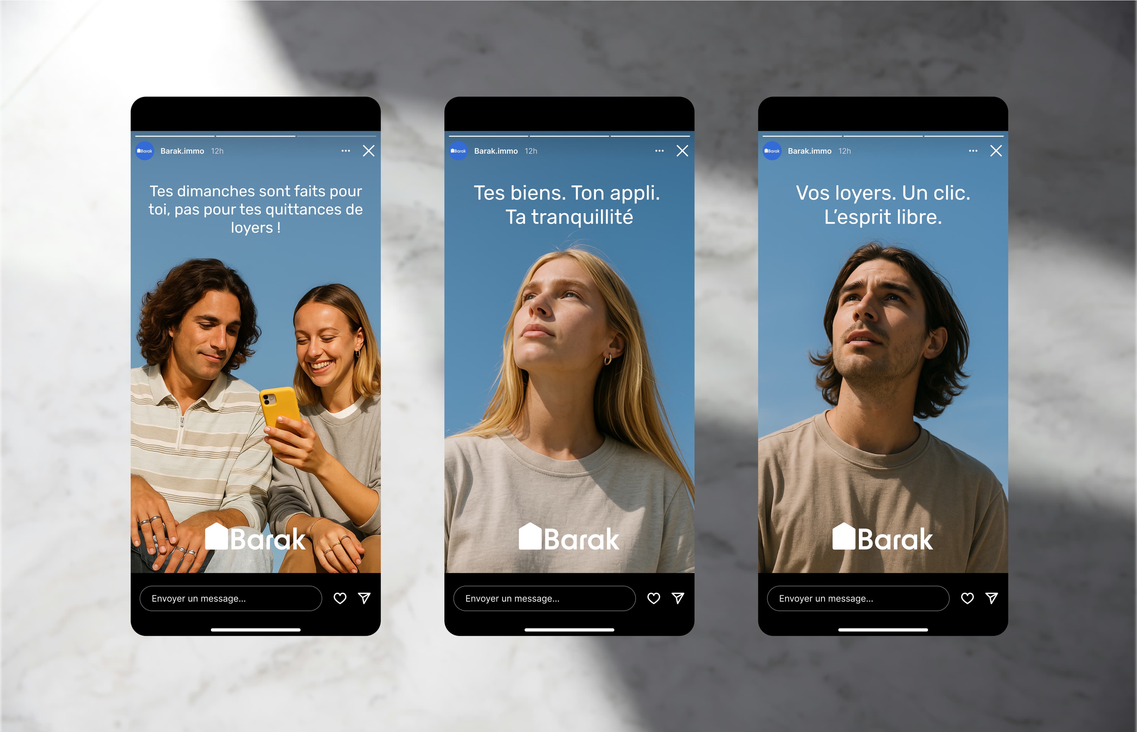 Barak - Interface et design application gestion locative développée par agence web Lille