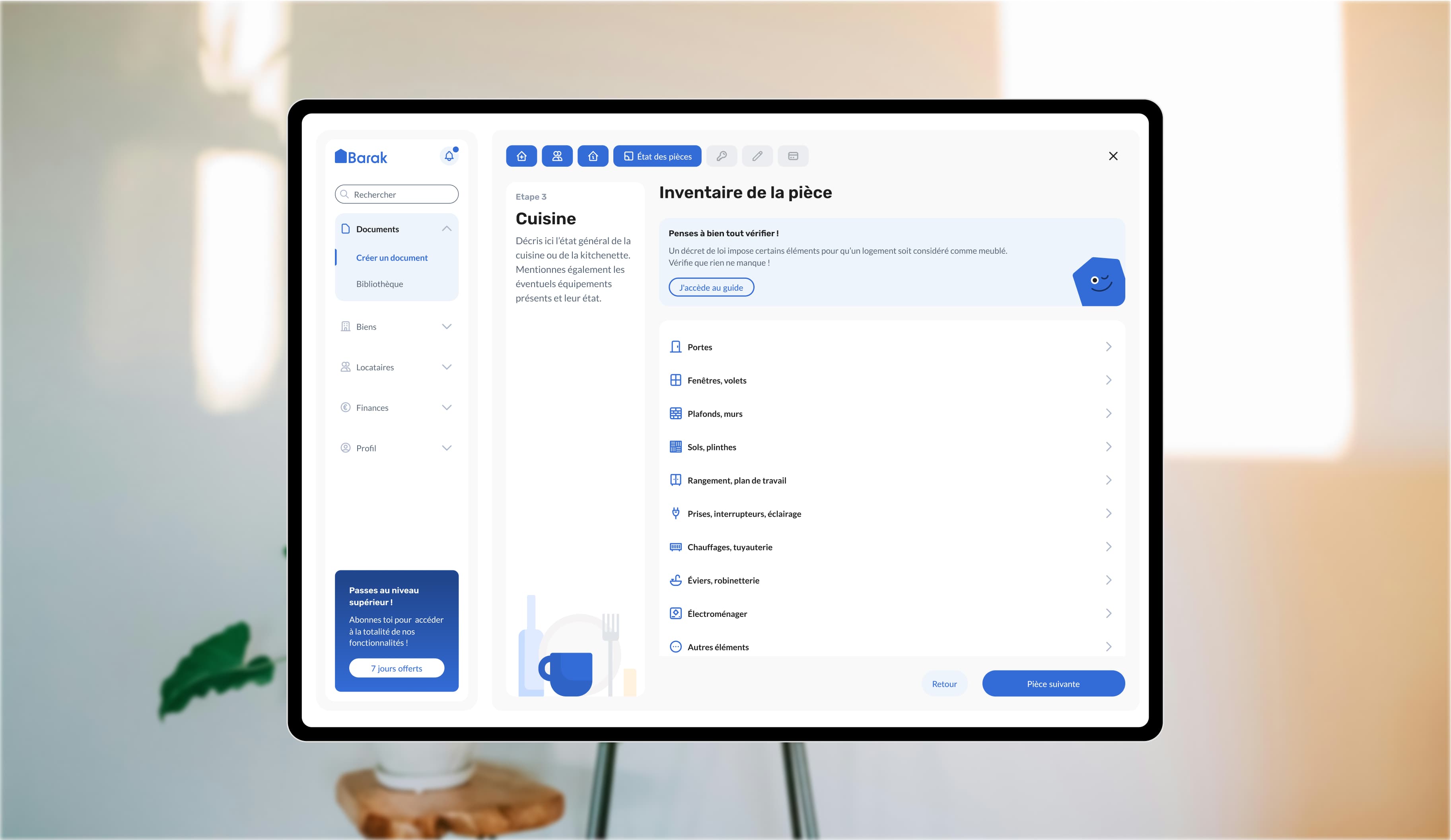 Barak - Interface et design application gestion locative développée par agence web Lille
