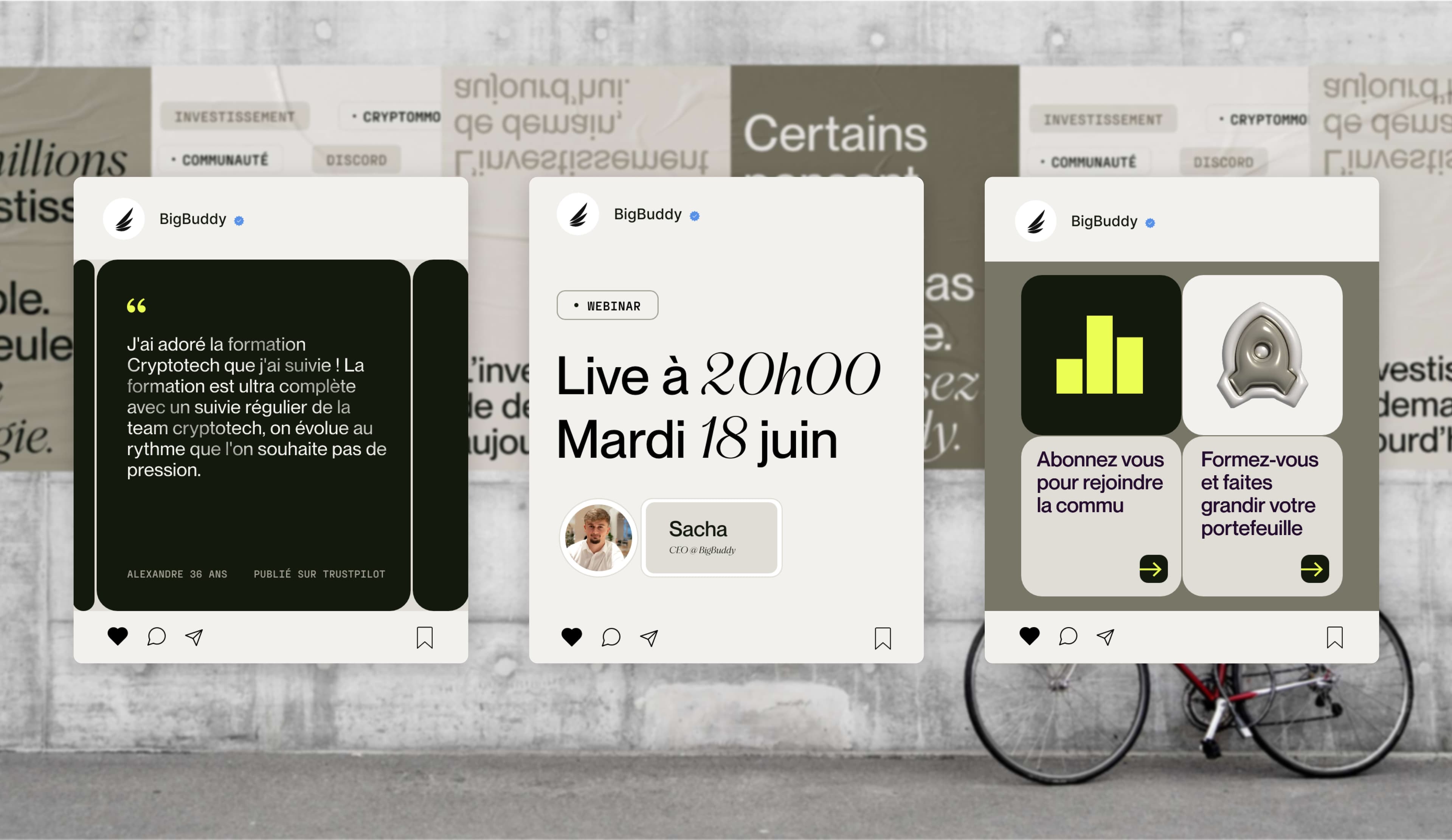 Big Buddy - Interface et design site web fintech développé par agence web Lille